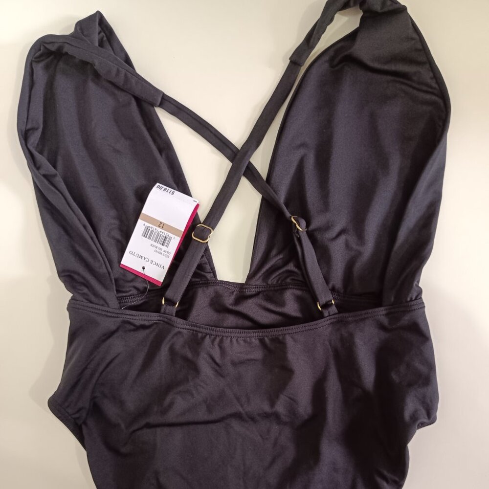 Vince Camuto Womens Convertible One-Piece Black 12 - Picture 6 of 7